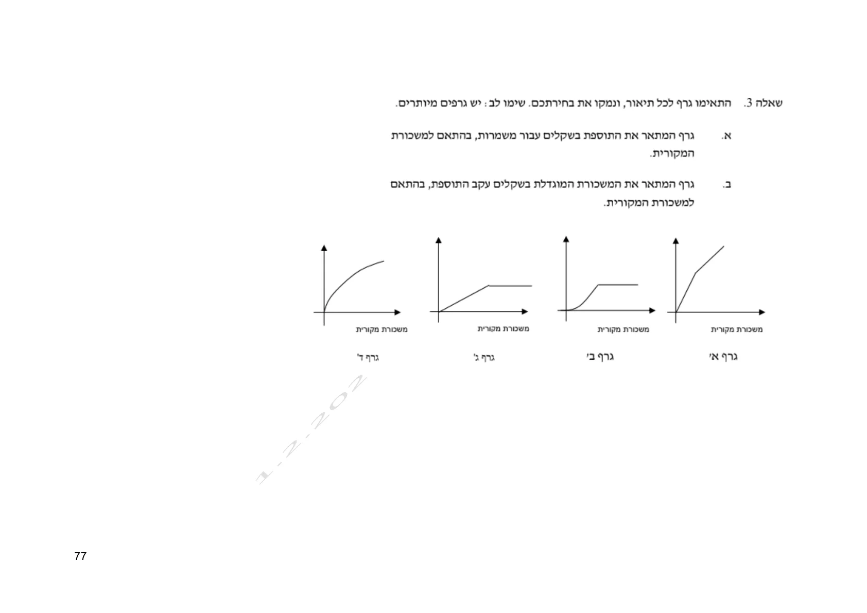 עמוד 77 מתוך המסמך הרשמי — אלגברה לכיתה ח