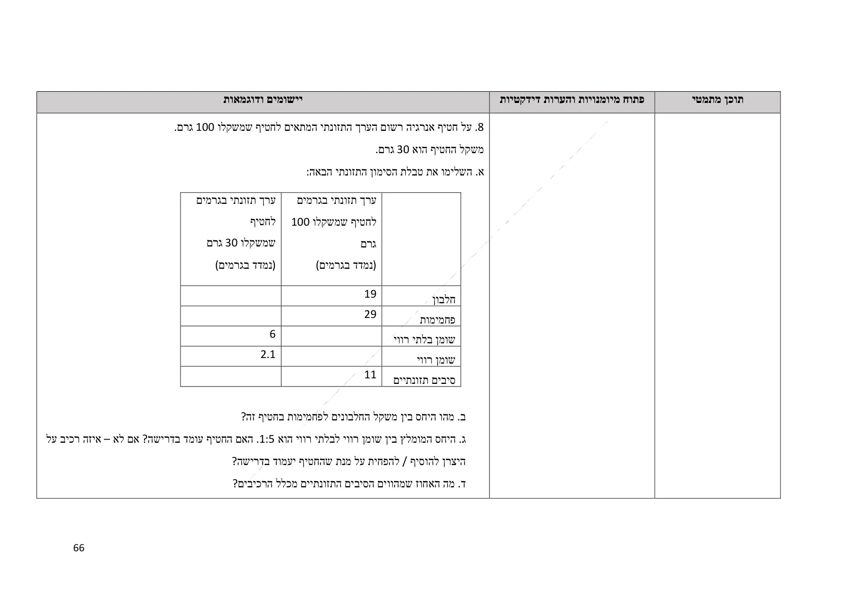 עמוד 66 מתוך המסמך הרשמי — תחום מספרי - כיתה ז