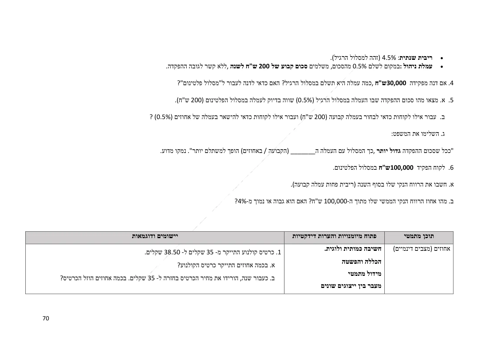 עמוד 70 מתוך המסמך הרשמי — תחום מספרי - כיתה ז