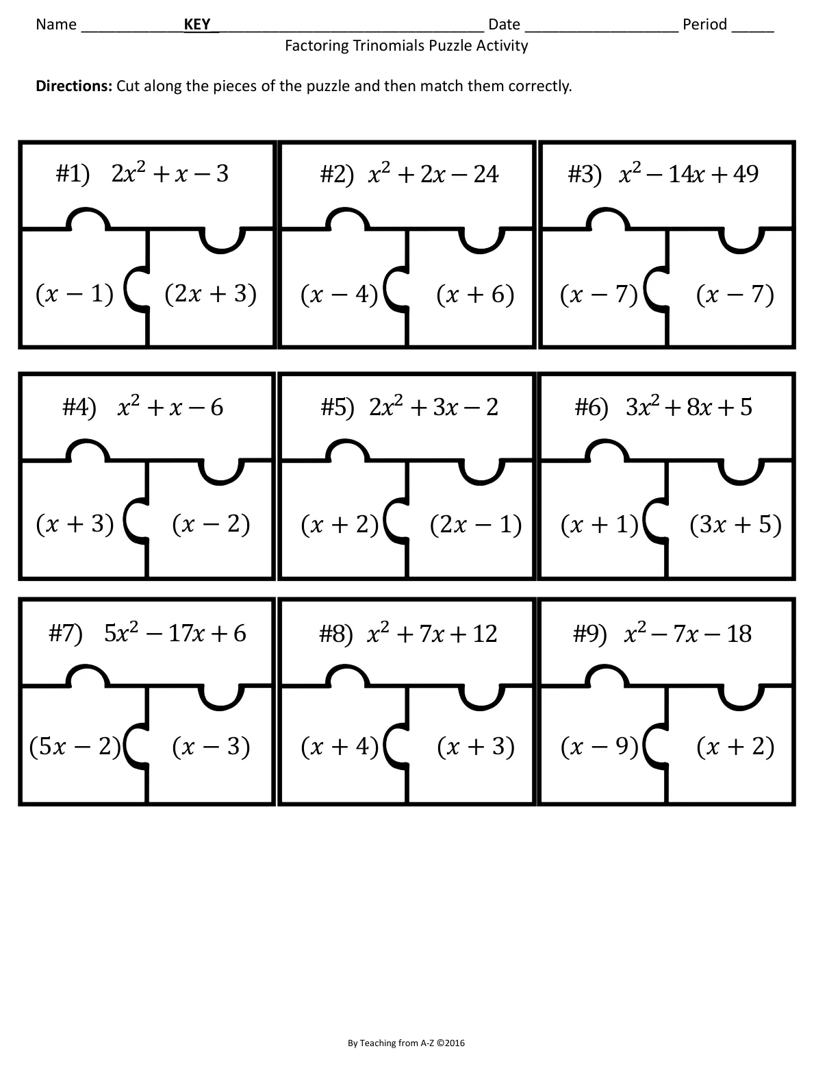 עמוד 5 מתוך 6 — פאזל פירוק לגורמים