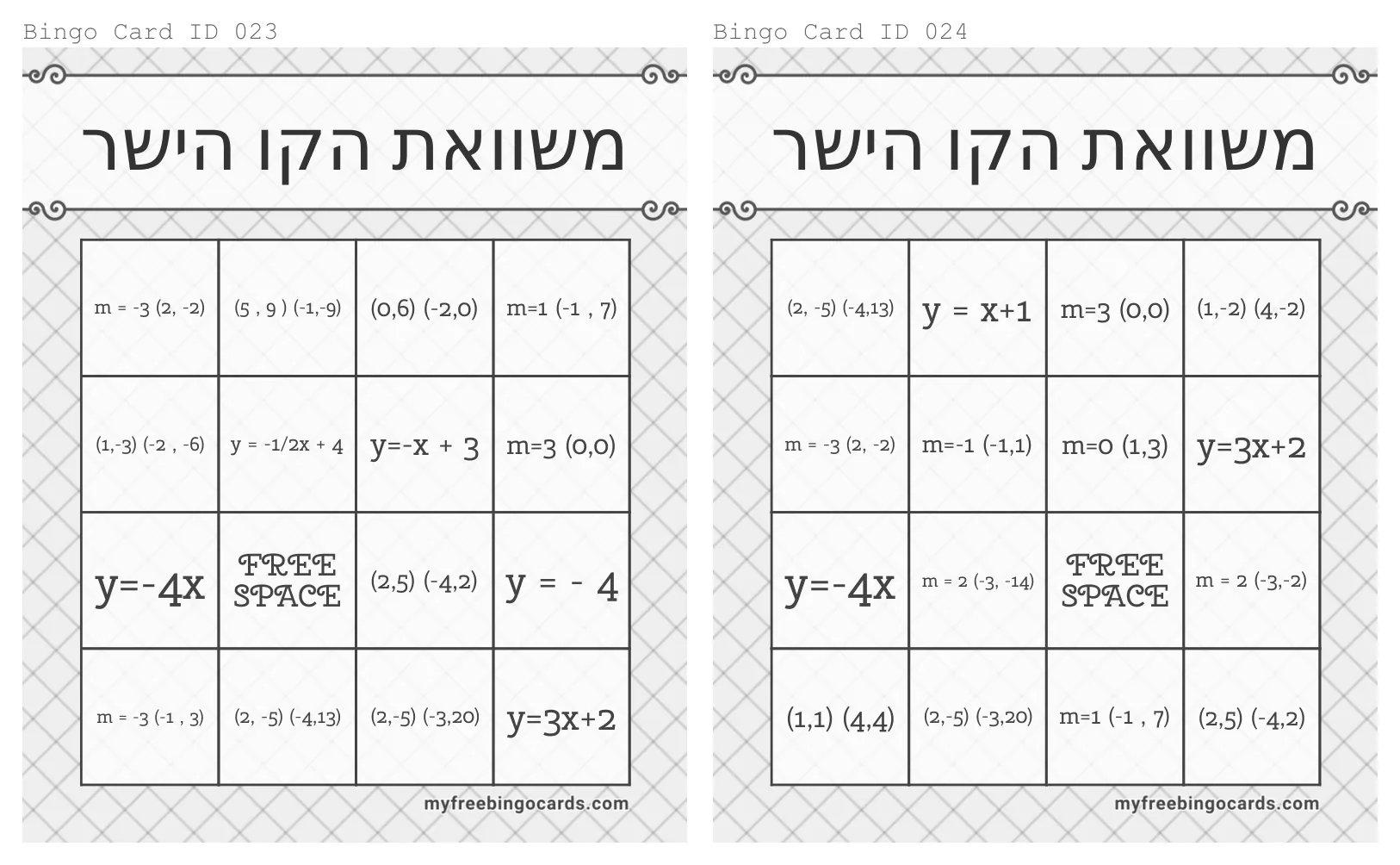 עמוד 14 מתוך 17 — כרטיסיות להגרלה, לוחות בינגו — לוחות