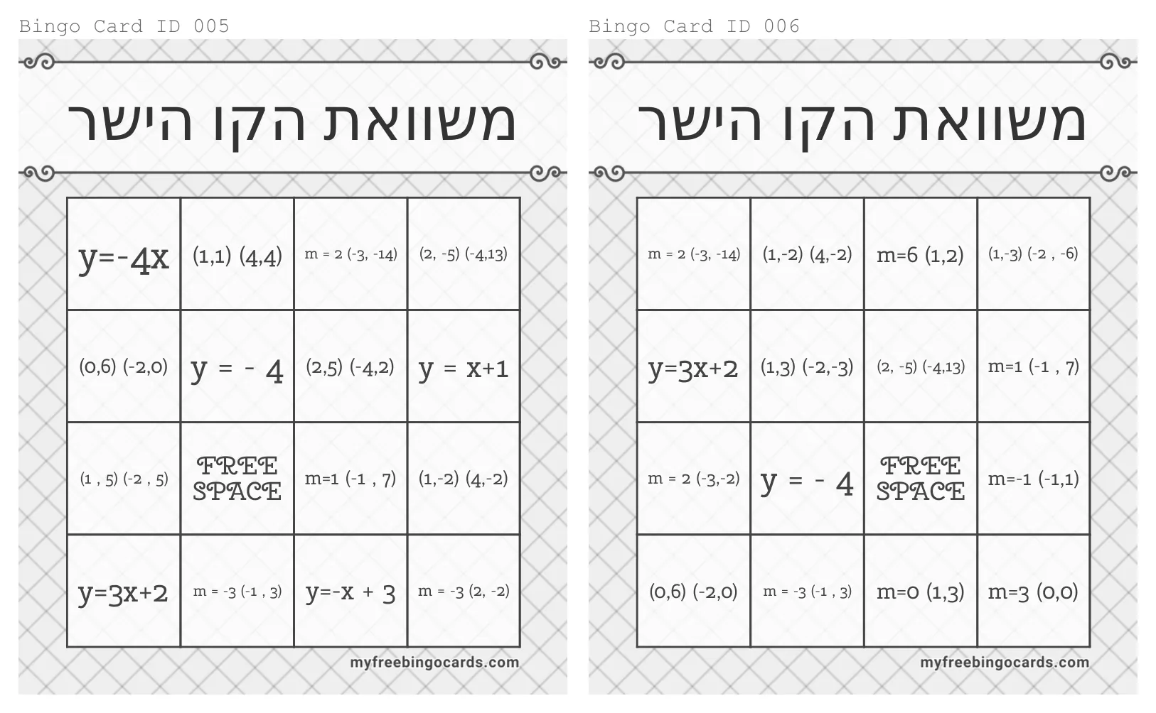 עמוד 5 מתוך 17 — כרטיסיות להגרלה, לוחות בינגו — לוחות