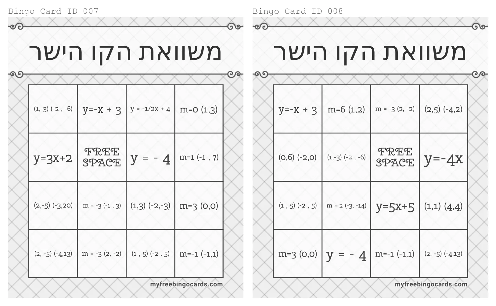 עמוד 6 מתוך 17 — כרטיסיות להגרלה, לוחות בינגו — לוחות